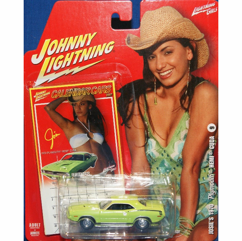 Johnny Lightning 2007 Calendar Girls Josie 1970 Plymouth Hemi Cuda Car
