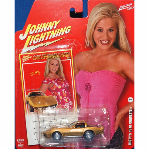 Johnny Lightning 2007 Calendar Girls Misty 1978 Corvette Car