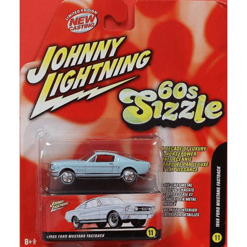 Johnny Lightning 60's Sizzle 1966 Ford Mustang Fastback Car
