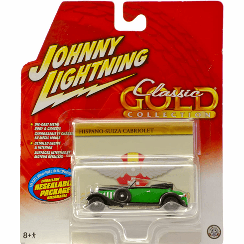 Johnny Lightning Classic Gold Hispano Suiza Cabriolet Die Cast Car