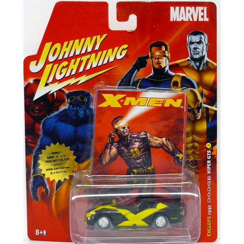 Johnny Lightning Marvel X-Men Cyclops 1997 Dodge Viper Car