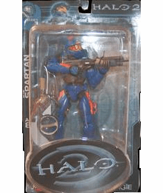 Joyride Halo 2 Series 3 Blue Spartan Orange Stripes Action Figure