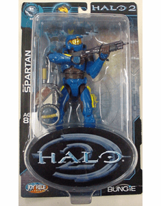 Joyride Halo 2 Series 3 Blue Spartan Yellow Stripes Action Figure