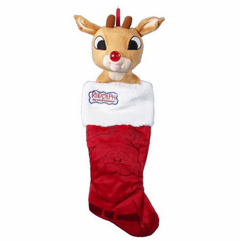 Kurt Adler Rudolph the Red-Nosed Reindeer Rudolph Plush Head Stocking