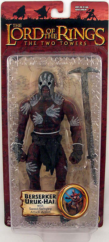 Lord of the Rings Two Towers Berserker Uruk-Hai Action Figure