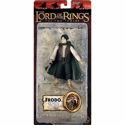Lord of the Rings Two Towers Frodo with Light Up Sting Action Figure