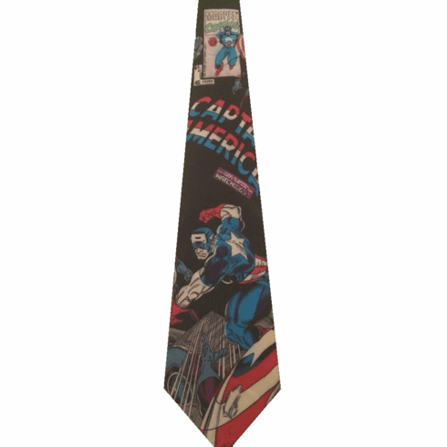 Marvel Comics Captain America Blue Neck Tie