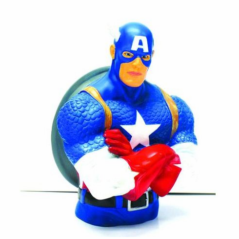Marvel Comics Captain America Bust Coin Bank