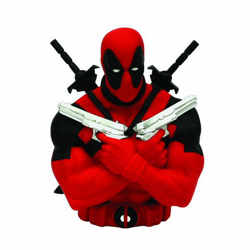 Marvel Comics Deadpool Bust Coin Bank