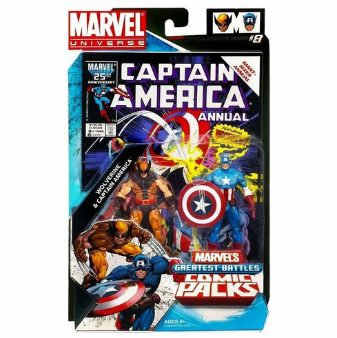 Marvel Universe Greatest Battles Wolverine & Captain America Figure