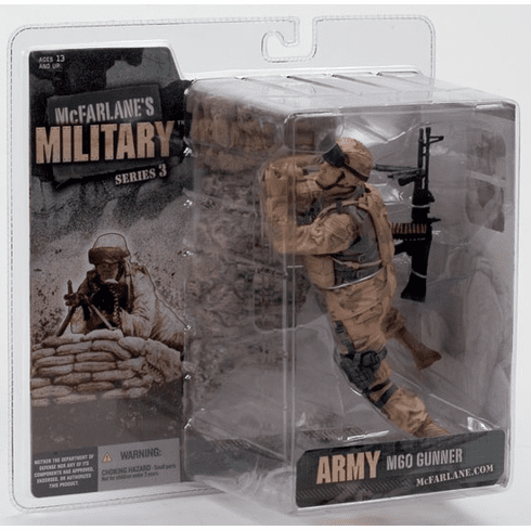 McFarlane Military 3 Army M60 Gunner Figure Caucasian Figure