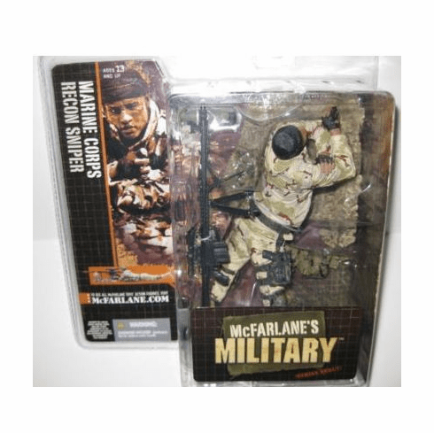 McFarlane Military Marine Recon Sniper African American Figure