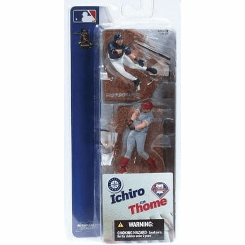 McFarlane MLB 3" Ichiro Suzuki & Jim Thome Figures