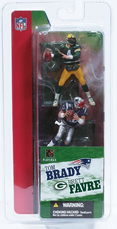 McFarlane NFL 3" Brett Favre and Tom Brady Figures