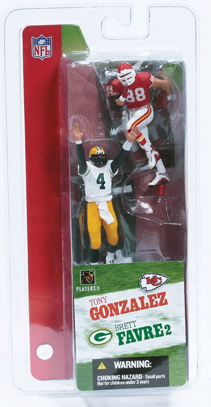 McFarlane NFL 3" Brett Favre and Tony Gonzalez Figures