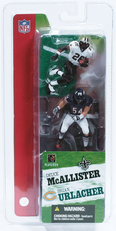 McFarlane NFL 3" Brian Urlacher and Deuce McAllister Figures