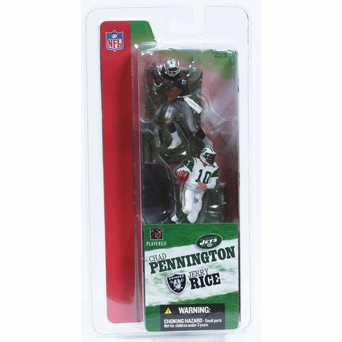 McFarlane NFL 3" Chad Pennington and Jerry Rice Figures