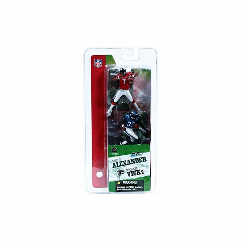 McFarlane NFL 3" Michael Vick and Shaun Alexander Figures