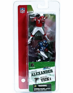 McFarlane NFL 3" Michael Vick and Shaun Alexander Figures