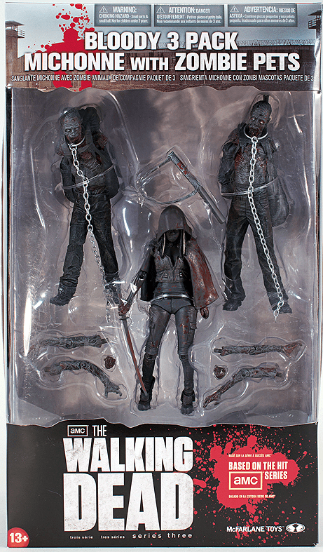 McFarlane The Walking Dead Bloody Michonne & Pet Zombies 3 Pack