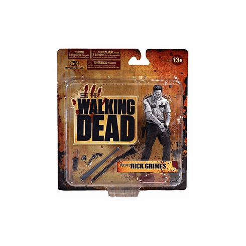 McFarlane Toys The Walking Dead TV Series Deputy Rick Grimes Bloody Black & White Figure