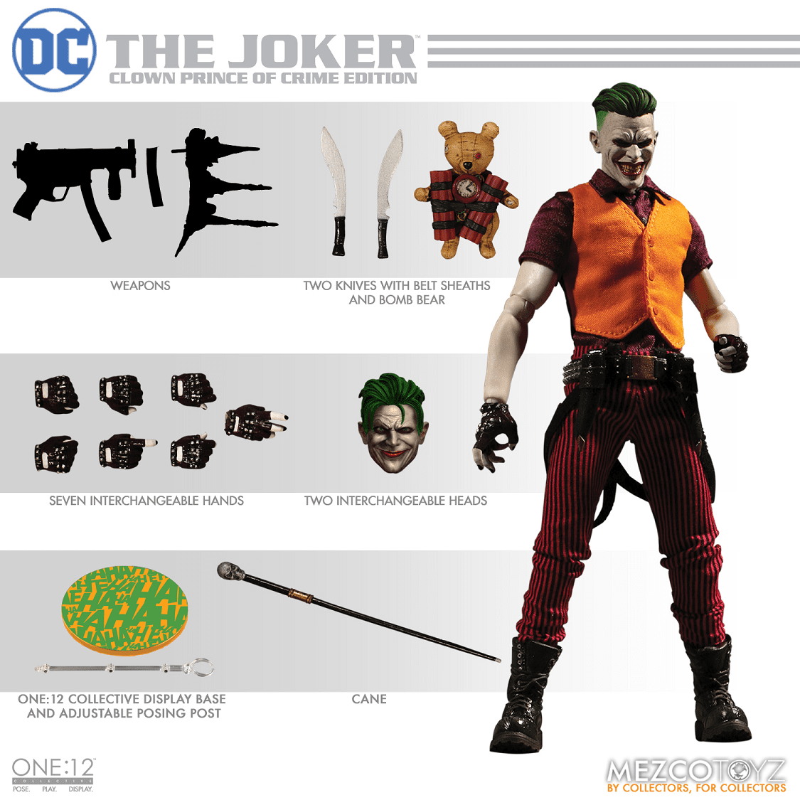Mezco One 12 DC Joker Clown Prince of Crime Figure