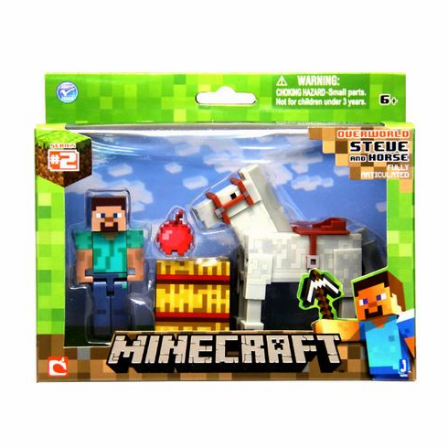 Minecraft Steve & Horse 2-Pack Set