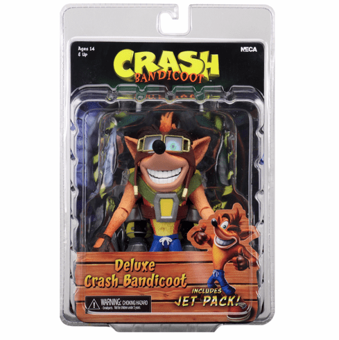 NECA Crash Bandicoot Jet Pack Crash Deluxe Figure