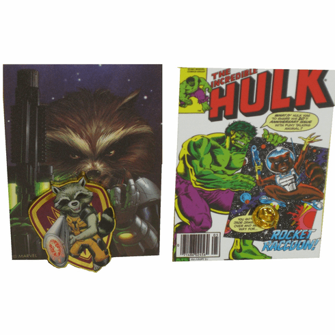 NECA Marvel Comics Jumbo Metal Die Cut Rocket Raccoon Collector  Pin