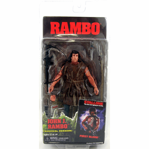 NECA Rambo John J. Rambo Survival Version Figure