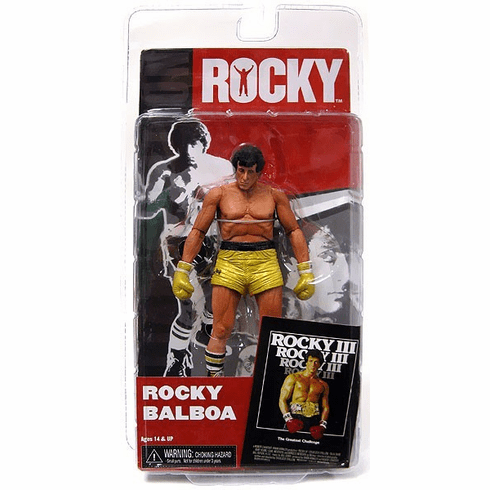 NECA Rocky III Rocky Balboa Gold Shorts Action Figure