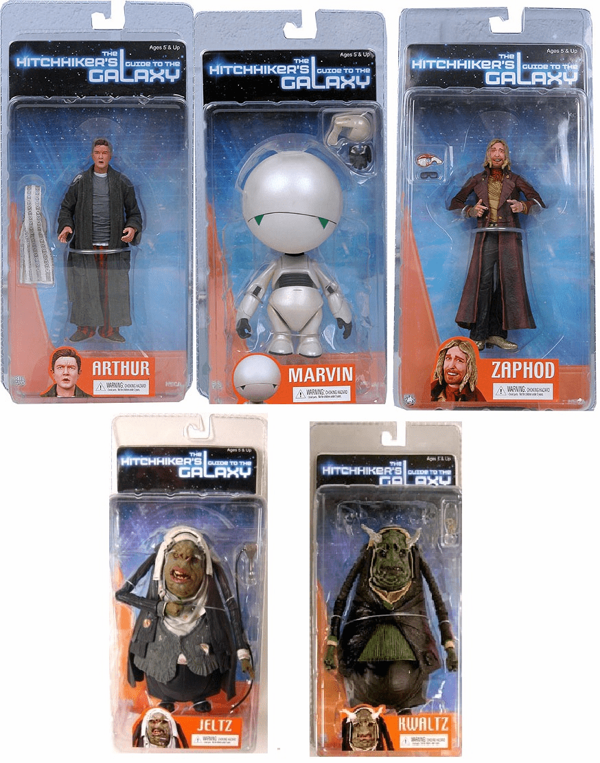 NECA The Hitchhiker's Guide to the Galaxy Action Figure Set