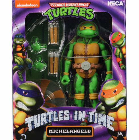 Nickelodeon NECA Teenage Mutant Ninja Turtles Turtles In Time Michelangelo Figure