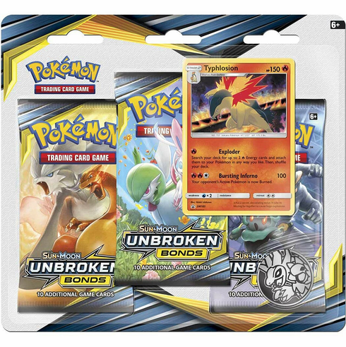 Pokemon Sun & Moon Unbroken Bonds Typhlosion 3-Pack