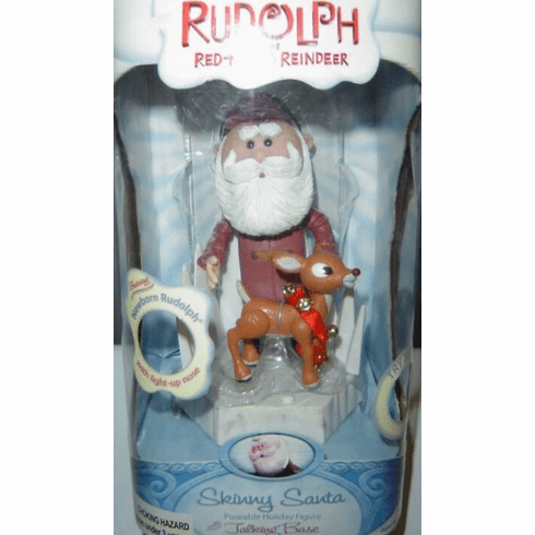 Rudolph the Red-Nosed Reindeer Talking Base Skinny Santa Figure