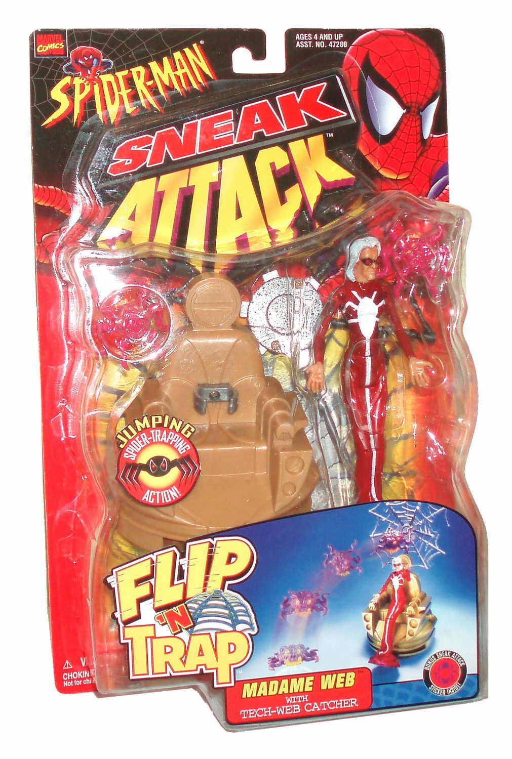 Spider-Man Sneak Attack Madame Web with Tech-Web Catcher Figure