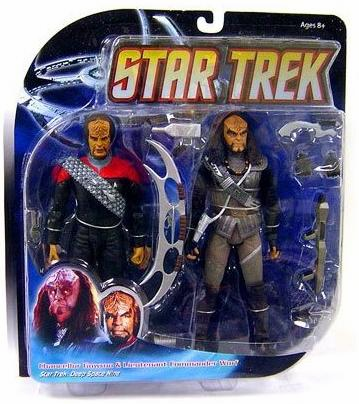 Star Trek Deep Space Nine Worf & Gowron Klingon Action Figure 2 pack