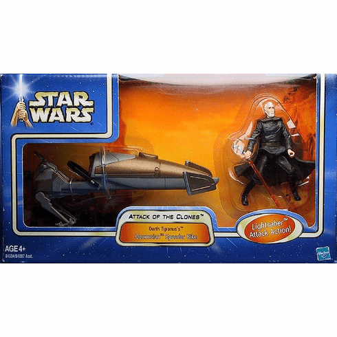 Star Wars Attack Of The Clones – Speeder Bike Geonosian Darth Tyranus – Hasbro 2002 MISB