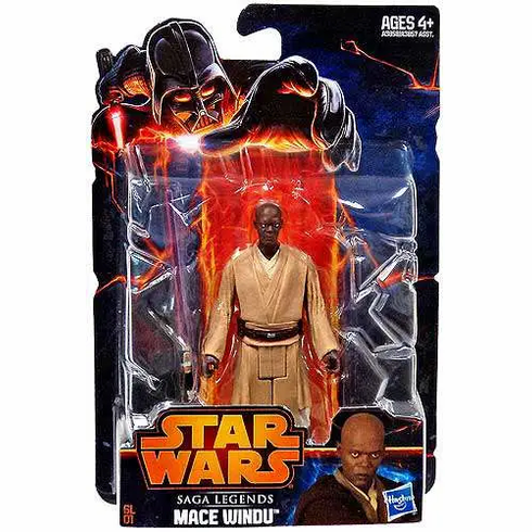 Star Wars Saga Legends Revenge of the Sith Mace Windu Figure