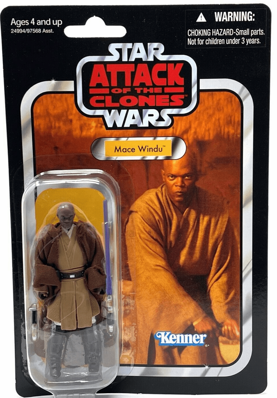Star Wars Saga Vintage Collection Attack of the Clones Mace Windu Figure