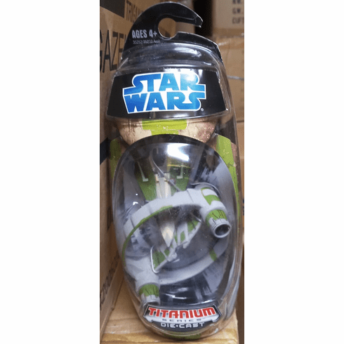 Star Wars Titanium Green Jedi Starfighter with Hyperdrive Ring Vehicle