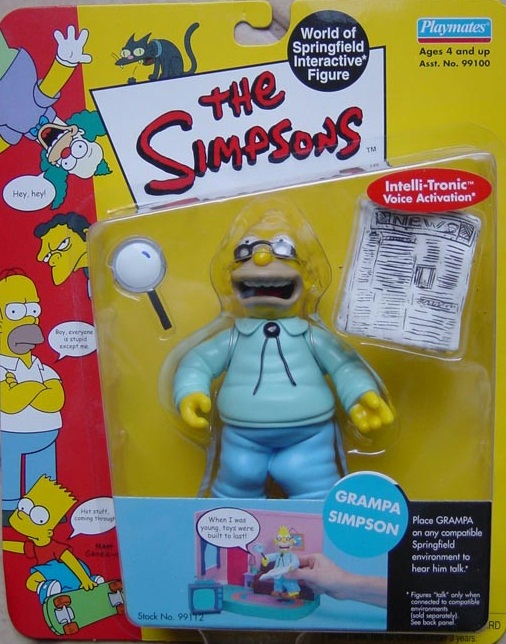The Simpsons World of Springfield Series 1 Grampa Simpson Figure