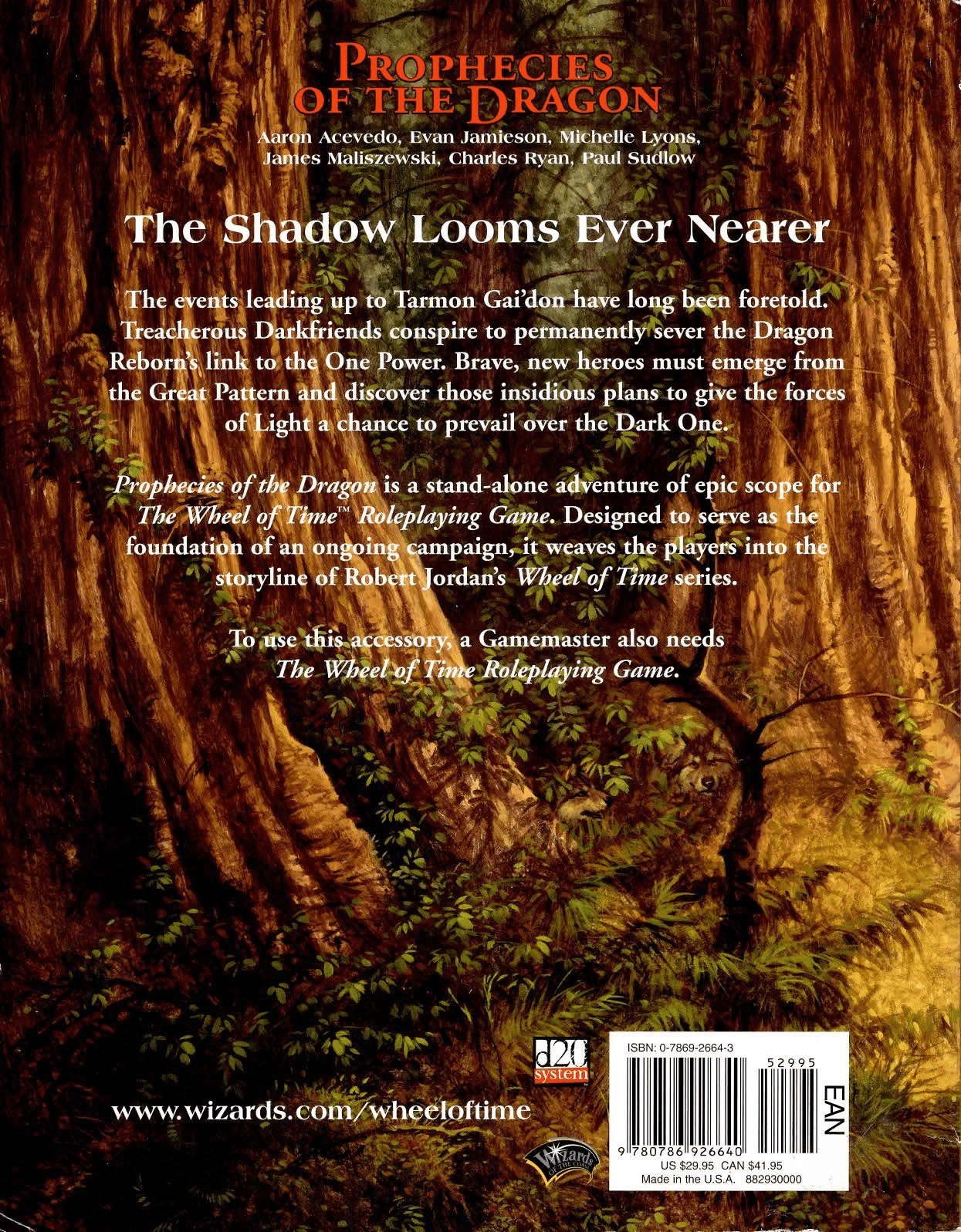 The Wheel of Time Prophecies of the Dragon RPG