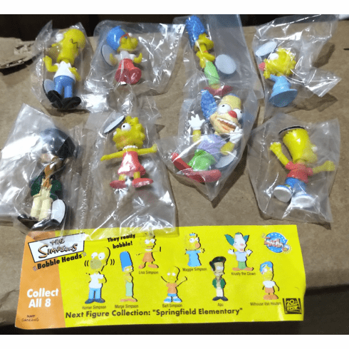 Tomy The Simpsons Mini Bobble Heads Gacha Capsule Set