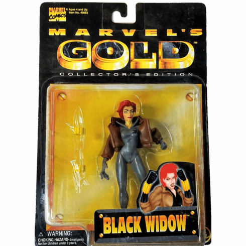 Toy Biz Marvel's Gold Black Widow Figure