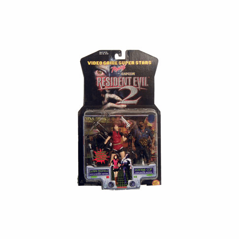 Toy Biz Capcom Resident Evil 2 Claire Redfield and Zombie Cop Figure Set