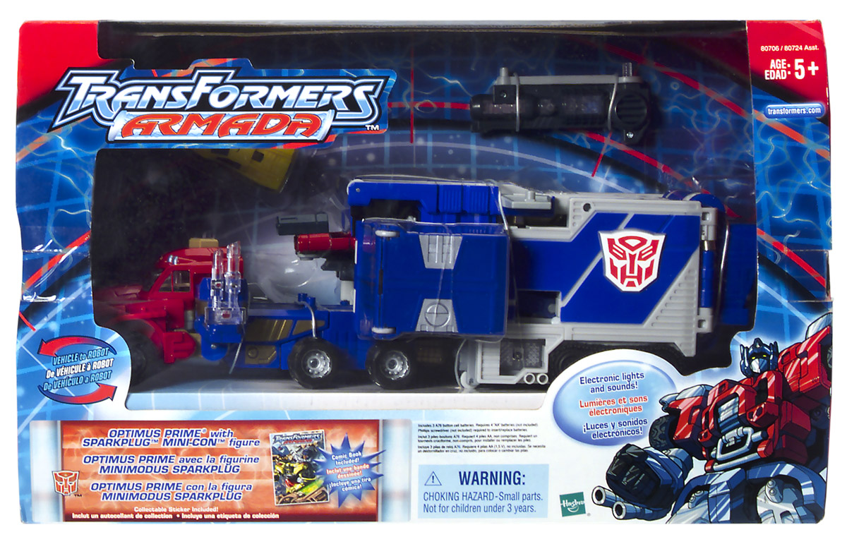 Transformers Armada Optimus Prime with Sparkplug Minicon Figure