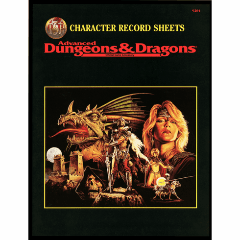 TSR 9264 Advanced Dungeons & Dragons Character Record Sheets
