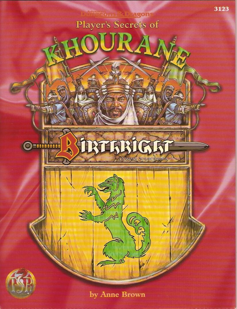 TSR AD&D Birthright Player's Secrets of Khourane Sourcebook