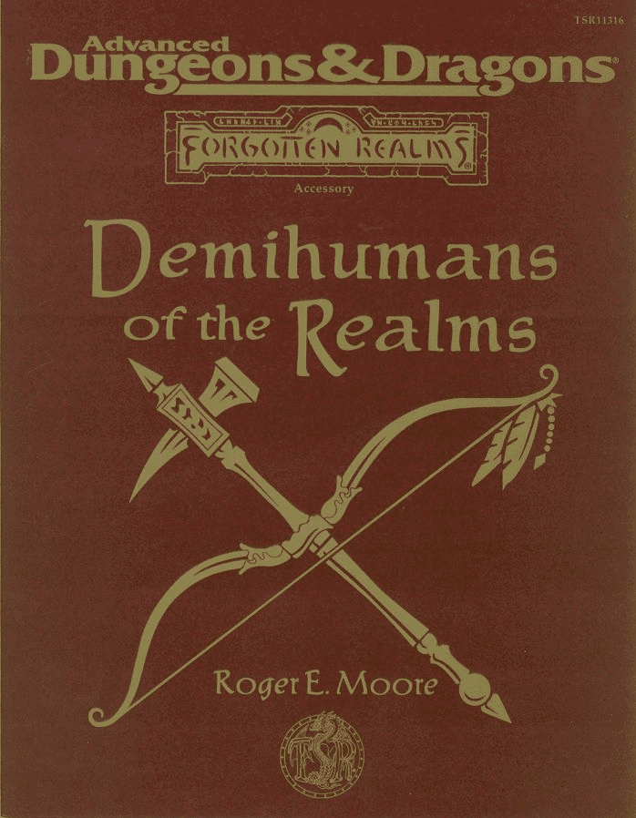 TSR AD&D Forgotten Realms Demihumans of the Realms Sourcebook